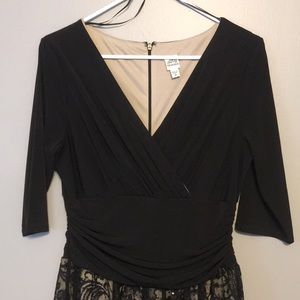 Formal dress with 3/4 quarter length sleeves